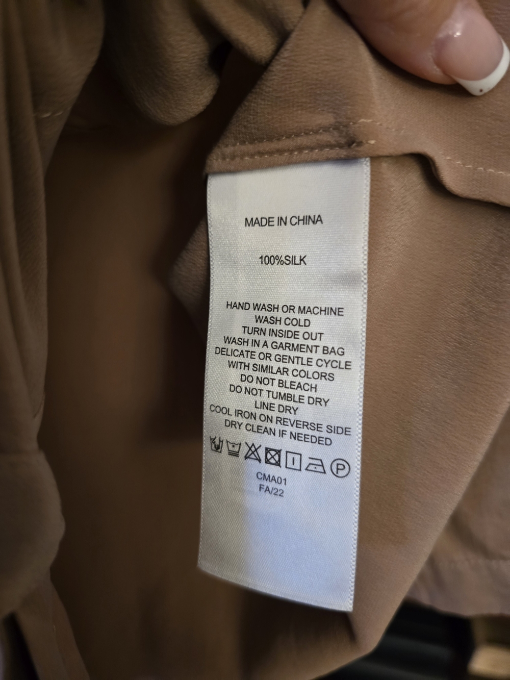 Quince 100% Silk Button Front Shirt Blouse Mauve Short Sleeve Cropped XS - Picture 5 of 5